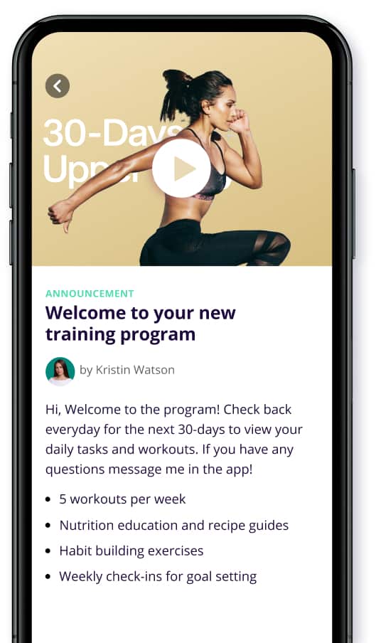 Group training with automation features online personal training software